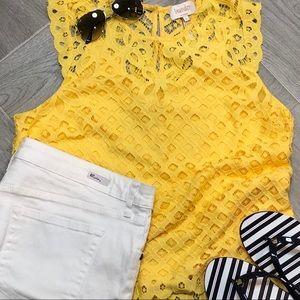 NWOT: Beautiful Sleeveless Lace Top by Laundry